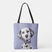 Dalmatische schilderijen - Kute Original Dog Art Tote Bag (Achterkant)