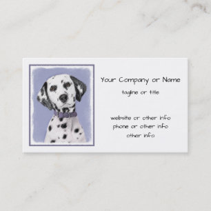 Dalmatische schilderijen - Kute Original Dog Art Visitekaartje