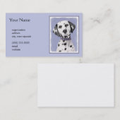 Dalmatische schilderijen - Kute Original Dog Art Visitekaartje (Voorkant / Achterkant)
