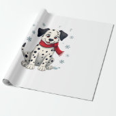 Dalmatische Sneeuw Pret Cadeaupapier (Uitgerold)