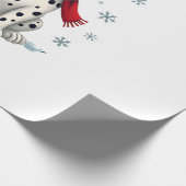 Dalmatische Sneeuw Pret Cadeaupapier (Hoek)