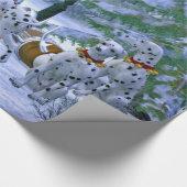 Dalmatische Sneeuwkerst Cadeaupapier (Hoek)