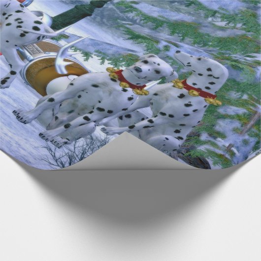  Dalmatische Sneeuwkerst Cadeaupapier (Hoek)