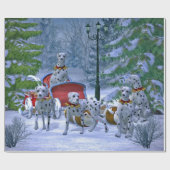  Dalmatische Sneeuwkerst Cadeaupapier (Vlak)