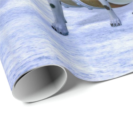  Dalmatische Sneeuwkerst Cadeaupapier (Rol Hoek)