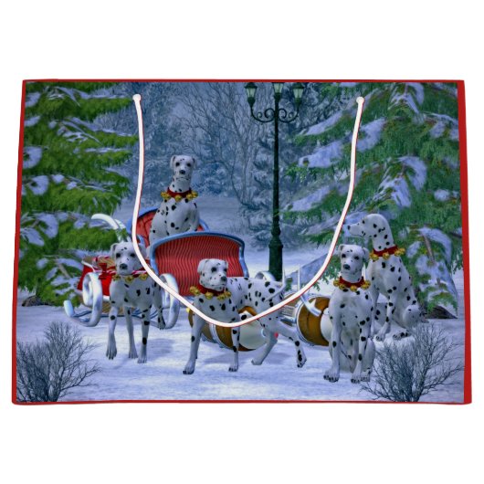  Dalmatische Sneeuwkerst Groot Cadeauzakje (Voorkant)