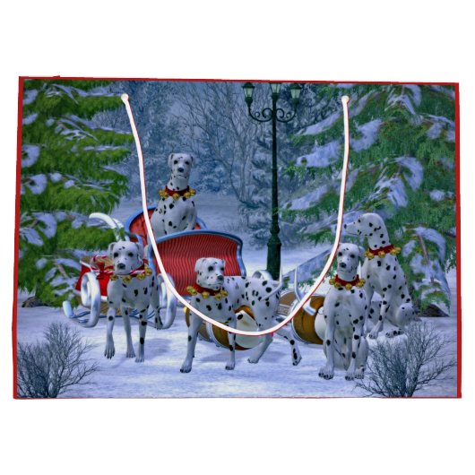  Dalmatische Sneeuwkerst Groot Cadeauzakje (Achterkant)