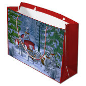  Dalmatische Sneeuwkerst Groot Cadeauzakje (Achterkant Gekanteld)