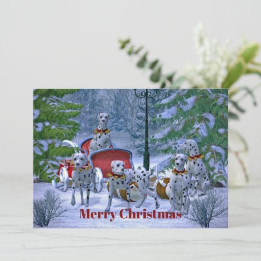  Dalmatische Sneeuwkerst Kaart (Staand voorkant)