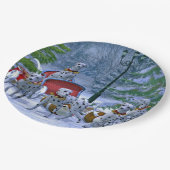  Dalmatische Sneeuwkerst Papieren Bordje (Gekanteld)