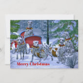 Dalmatische Sneeuwkerstvlakte Feestdagenkaart (Voorkant)