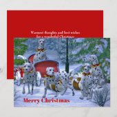  Dalmatische Sneeuwkerstvlakte Feestdagenkaart (Voorkant / Achterkant)