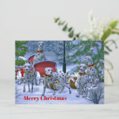  Dalmatische Sneeuwkerstvlakte Feestdagenkaart (Staand voorkant)