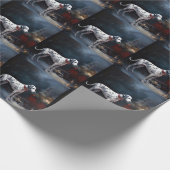 Dalmatische Sneeuwslee Kerstdecoratie Cadeaupapier (Hoek)