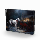 Dalmatische Sneeuwslee Kerstdecoratie Fotoblokken (Rechts)