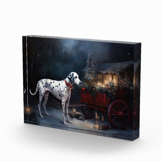 Dalmatische Sneeuwslee Kerstdecoratie Fotoblokken (Rechts)