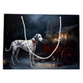 Dalmatische Sneeuwslee Kerstdecoratie Groot Cadeauzakje (Achterkant)