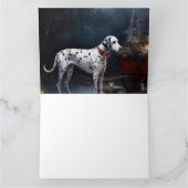 Dalmatische Sneeuwslee Kerstdecoratie Kaart (Binnen)