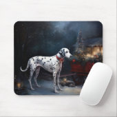 Dalmatische Sneeuwslee Kerstdecoratie Muismat (Met muis)