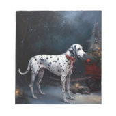 Dalmatische Sneeuwslee Kerstdecoratie Notitieblok (Voorkant)