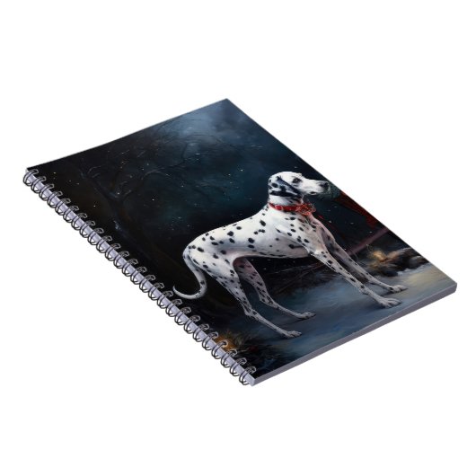 Dalmatische Sneeuwslee Kerstdecoratie Notitieboek (Rechterzijde)
