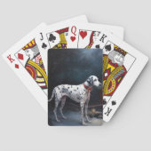 Dalmatische Sneeuwslee Kerstdecoratie Pokerkaarten (Achterkant)