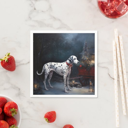 Dalmatische Sneeuwslee Kerstdecoratie Servet (Insitu)