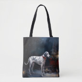 Dalmatische Sneeuwslee Kerstdecoratie Tote Bag (Voorkant)