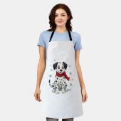 Dalmatische Snowy Fun hond Schort (Gedragen)