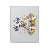 Dalmatische speelse Schattige leuke dier kleurrijk Notitieblok (Linkerzijde)