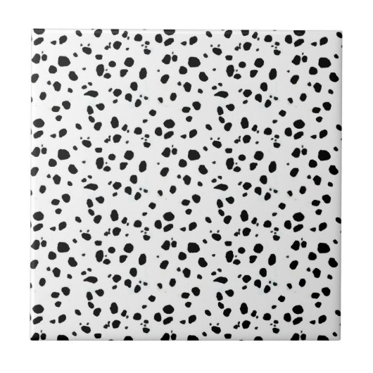 Dalmatische spots, Dalmatische print, Dalmatian Fu Tegeltje (Voorkant)