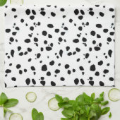Dalmatische spots, Dalmatische print, Dalmatian Fu Theedoek (Gevouwen)