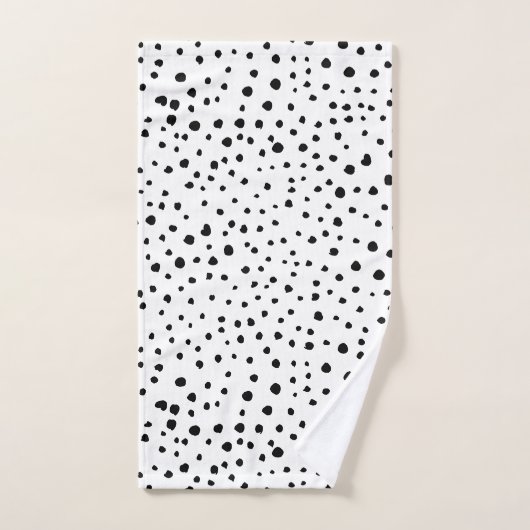 Dalmatische Spots, Dalmatische Stippen, zwart en w Bad Handdoek (Handdoek)