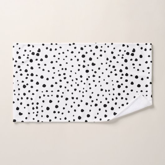 Dalmatische Spots, Dalmatische Stippen, zwart en w Bad Handdoek (Handdoek)