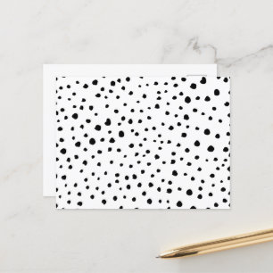 Dalmatische Spots, Dalmatische Stippen, zwart en w Briefkaart