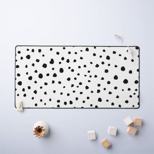 Dalmatische Spots, Dalmatische Stippen, zwart en w Bureaumat (Kindertafel)
