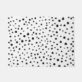 Dalmatische Spots, Dalmatische Stippen, zwart en w Deurmat (Voorkant)