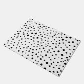 Dalmatische Spots, Dalmatische Stippen, zwart en w Deurmat (Schuin)