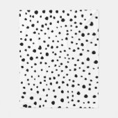 Dalmatische Spots, Dalmatische Stippen, zwart en w Fleece Deken (Voorkant)