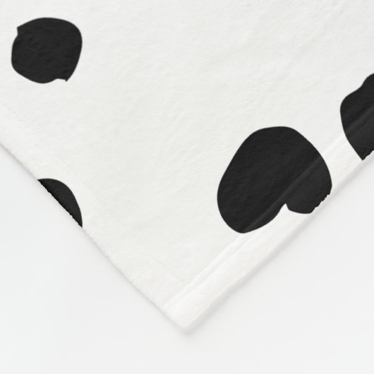 Dalmatische Spots, Dalmatische Stippen, zwart en w Fleece Deken (Hoek)