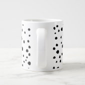Dalmatische Spots, Dalmatische Stippen, zwart en w Grote Koffiekop (Achterkant)