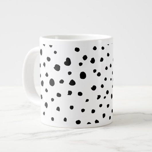 Dalmatische Spots, Dalmatische Stippen, zwart en w Grote Koffiekop (Links)