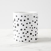 Dalmatische Spots, Dalmatische Stippen, zwart en w Grote Koffiekop (Voorkant)