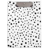 Dalmatische Spots, Dalmatische Stippen, zwart en w Klembord (Voorkant)