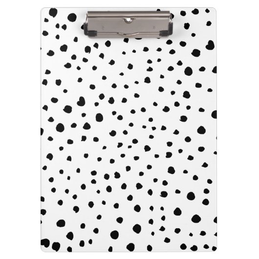 Dalmatische Spots, Dalmatische Stippen, zwart en w Klembord (Voorkant)