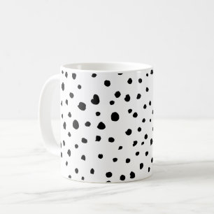 Dalmatische Spots, Dalmatische Stippen, zwart en w Koffiemok
