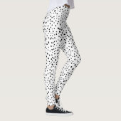 Dalmatische Spots, Dalmatische Stippen, zwart en w Leggings (Rechts)