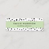 Dalmatische Spots, Dalmatische Stippen, zwart en w Mini Visitekaartje (Voorkant)