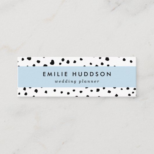 Dalmatische Spots, Dalmatische Stippen, zwart en w Mini Visitekaartje (Voorkant)