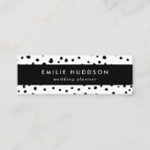 Dalmatische Spots, Dalmatische Stippen, zwart en w Mini Visitekaartje (Voorkant)